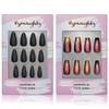 Hypnaughty Press On Nails - Caviar Black Almond & Galaxy Cat Eye, Trendy & Salon Quality Reusable Nails With Kit view 1