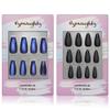 Hypnaughty Press On Nails - Stardust Cat Eye Coffin & Caviar Black Almond, Trendy & Salon Quality Reusable Nails With Kit view 1