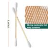 1000pcs Bamboo Cotton Swabs Double Round Cotton Buds with Wooden(5 Pack of 200) view 4