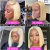 13X4 HD Transparent Pre Plucked 613 Blonde Blunt Cut Bob Wig Human Hair Lace Frontal Wigs With Baby Hair Wear And Go Glueless Wigs Human Hair Honey Blonde Short Bob Lace Front Wigs For Black Women view 3