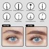 8PCS/SET Professional Eyebrow Shaping Grooming Kit - Beauty Tools Set with Leather Bag Eyebrow Grooming Kit for Women & Men, Eyebrow Trimming Kit With Razor Eyebrow Scissors and Brush with Comb Black view 4