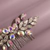 BERYUAN Rhinestone Hair Comb with Crystals - Bridal Side Accessory for Wedding Hair Piece for Women and Girls (ab color) view 4