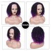 GRFIT wig Curly Synthetic Wig Purple Wig Short Wigs for Women 3/4 Half Wig Hair Replacement Wigs view 3