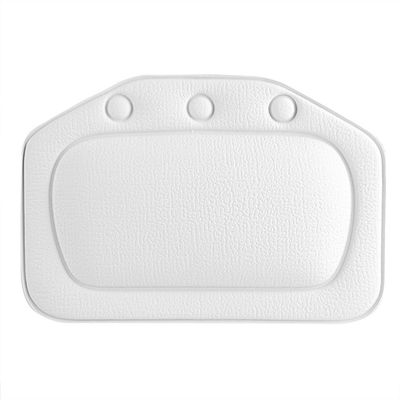Bathtub Pillow Spa Headrest Hot Tub Head Cushion Neck Pillow Suction Cup Soft Foam Padded Relax and Unwind for All Bath Enthusiasts(White)