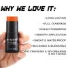 CCbeauty Orange Face Paint Stick,Face Painting Kit,Non Toxic SFX Makeup For Tiger Pumkin Ompa Lompa Halloween Costume Cosplay,Professional Body Paint,Full Coverage Painting Foundation + Makeup Sponge view 3