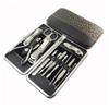 Abaodam 12pcs Stainless Steel Manicure Set Plant Print Case Complete Nail Grooming Kit for Home and Travel Use Includes Clippers Scissors and More view 1