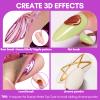 Makartt 3D Nail Foil Glue with Nail Rhinestone Glue for Nails Bundle, 8ml Foil Transfer Gel Foil Adhesive Glue, Super Strong Gel Nail Glue for Rhinestones for Nails view 2