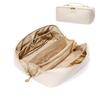 EACHY Travel Makeup Bag, Large Capacity Cosmetic Bags for Women, Waterproof Portable Open Flat Toiletry Bag Make up Bag with Divider and Handle, Gifts for Women (White, Large) view 1