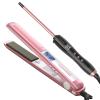 Wavytalk 3/8 Inch Small Curling Iron Wand and 1 Inch Hair Straightener (Rose Gold) view 1