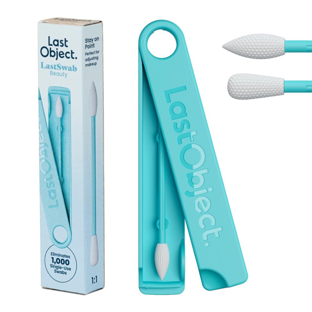 LastSwab Reusable Cotton Swabs for Gentle and Eco-Friendly Beauty Routines - The Sustainable Alternative to Single-Use Q Tips - Zero Waste & Easy to Clean - Comes with a Convenient Travel Case Holder