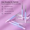 Makartt Nail Art Brushes with Nail File Bundle, Thin Nail Art Design Brush Detail Brush for Gel Polish Nail Paintings, 100/180 Grit Nail Files for Acrylic Nails Gel view 2