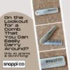 Snappi Co Metal Folding Beard Comb | 304 Stainless Steel Pocket Comb for Men for Beard Grooming, Hair Styling & Moustache Care | Compact Flip Comb, Portable Mens EDC Accessories | Includes Gift Box view 2