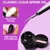 Makartt Clear Spider Gel for Nail with Nail File Bundle, Gel Nail Paint Drawing 3D Spider Gel Nail Art Polish, 100/180 Grit Nail Files for Acrylic Nails Gel view 3