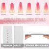 Makartt No Wipe Top Coat and Base Coat Kit with Nail File Bundle, 8ml Foil Transfer Gel Foil Adhesive Glue, 100/180 Grit Nail Files for Acrylic Nails Gel view 4