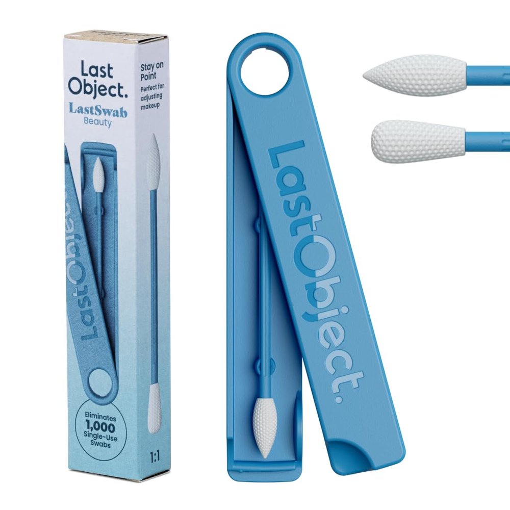LastSwab Reusable Cotton Swabs for Gentle and Eco-Friendly Beauty Routines - The Sustainable Alternative to Single-Use Q Tips - Zero Waste & Easy to Clean - Comes with a Convenient Travel Case Holder