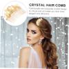 Abaodam Crystal Crown Hair Comb French Hair Clips Crystal Decor Decorations With Teeth Wedding Headpiece for Bride Women s Side Combs Fashion Moon Star Yellow view 3