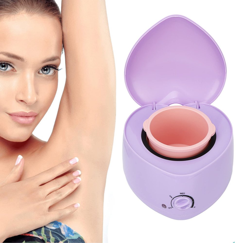 Mini Wax Heating Machine, Heart Shaped Silicone Inner Pot Easy Cleansing Wax Warmer Device for Women And Men (US Plug 110V)