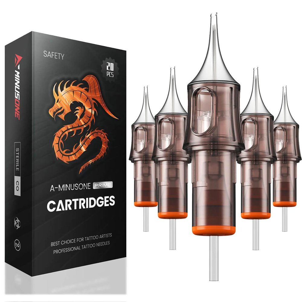 20 Assorted Tattoo Cartridge Needles Mixed Size #12 Standard Round Liner&Round Shader- 5 Pcs each of 7RL, 9RL, 5RS, 9RS Pro Disposable Membrane Tattoo Needles