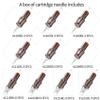 50 Assorted Tattoo Cartridge Needles Mixed Size #12 Round Liner Shader Magnum - 5 Pcs each of 5RL, 7RL, 9RL, 11RL, 5RS, 9RS, 15M1, 21M1, 15RM, 21RM Pro Disposable Membrane Tattoo Needles view 2