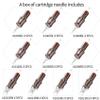 50 Assorted Tattoo Cartridge Needles Mixed Size #10 Bugpin Round Liner Shader Magnum - 5 Pcs each of 5RL, 7RL, 9RL, 11RL, 5RS, 9RS, 15M1, 21M1, 15RM, 21RM Pro Disposable Membrane Tattoo Needles view 2
