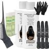 Real BRAZILIAN STRAIGHT Keratin Treatment Kit - Professional Results with Arganoil, Collagen & Amino Acid - Salon-Quality Straightening, Shiny Hair for 3-9 Months, All Hair Types, 8oz view 1