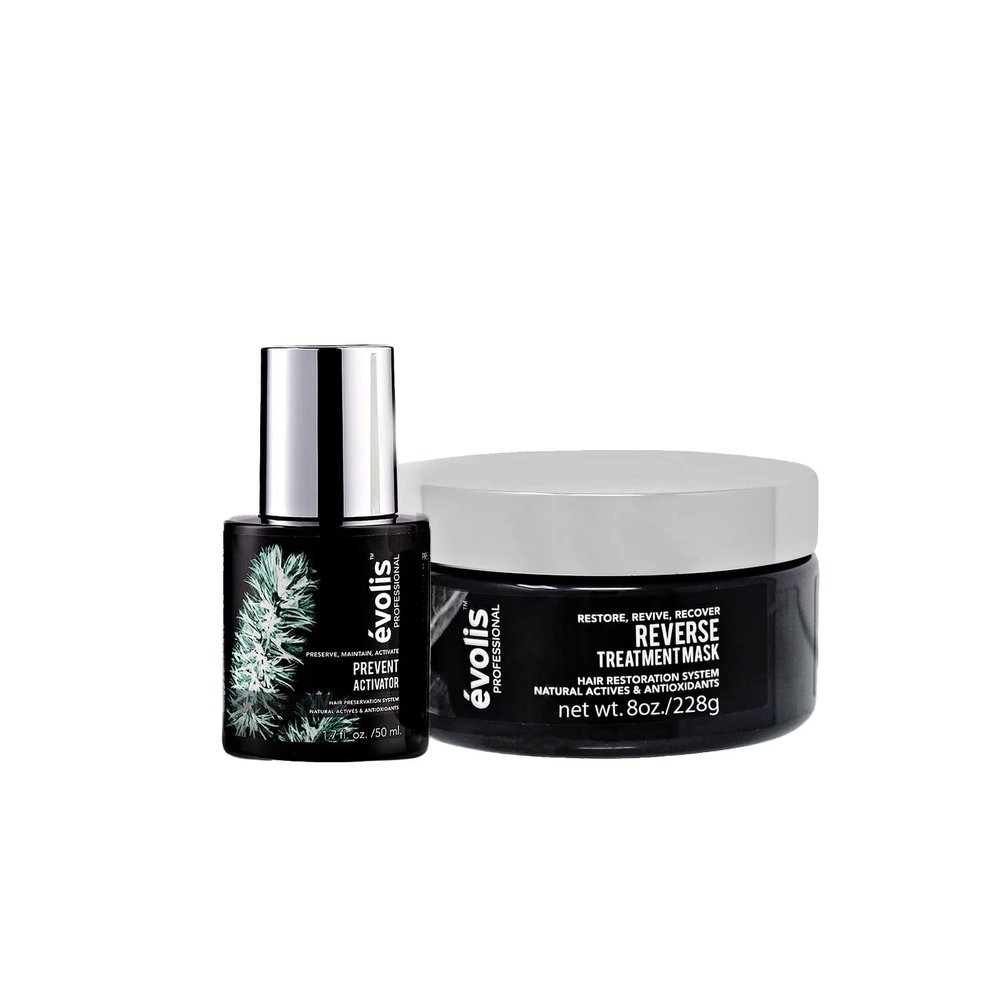 EVOLIS Anti-Aging Duo | Prevent Activator Hair Treatment + Reverse Mask - For Hair Growth