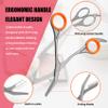LePinko Eyebrow Trimming Scissors with Combs, Gifts For Men Women Stocking Stuffers, Gray view 3