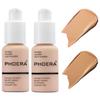 2 Pack PHOERA Foundation,Matte Oil Control Concealer Cream,PHOERA Long Lasting Waterproof Matte Liquid Foundation for Women Girls (104 Buff Beige+105 Sand) view 1