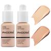 2 Pack PHOERA Foundation,Matte Oil Control Concealer Cream,PHOERA Long Lasting Waterproof Matte Liquid Foundation for Women Girls (102 Nude+103 Warm peach) view 1