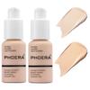 2 Pack PHOERA Foundation Makeup For Older Women,Flawless Soft Matte Liquid Foundation 24 HR Oil Control Concealer Makeup(101 Porcelain+102 Nude) view 1