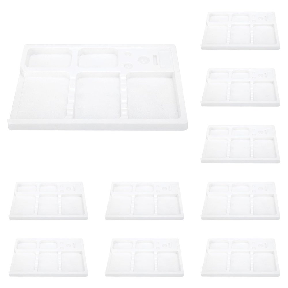 10Pcs Tattoo Cartridge Tray, Disposable Ink Cup Holder Plastic Needle Toner Cup Pigment Rack Holder Washable PVC Tattoo Tray Tool
