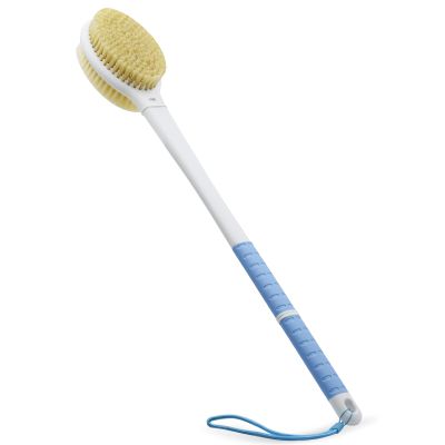 Shower Brush with Soft and Stiff Bristles,20.5" Extra Long Handle Dual-Sided Back Scrubber Bath Brush Body Exfoliator for Wet or Dry Brushing (Extra Long Handle)