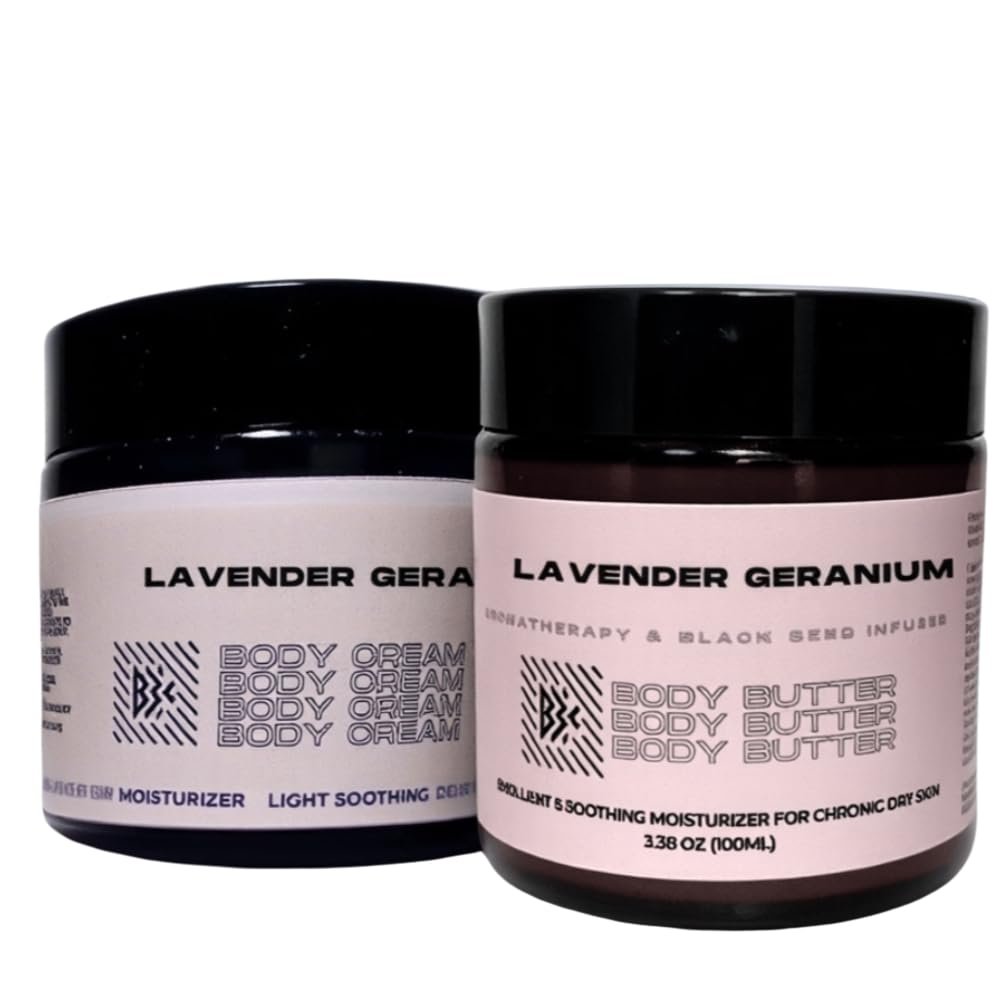 Butter By Keba Lavender Geranium Body Butter & Cream Duo