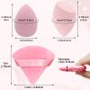 6+6 Professional Makeup Sponge Set,2.76 inch Portable Soft Sponge Setting Face Puffs,Multicolor Makeup Blending Sponge Cosmetic Applicator for Loose Powder,Liquid,Facial Makeup ToolsPink) view 2
