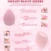 6+6 Professional Makeup Sponge Set,2.76 inch Portable Soft Sponge Setting Face Puffs,Multicolor Makeup Blending Sponge Cosmetic Applicator for Loose Powder,Liquid,Facial Makeup ToolsPink) view 3
