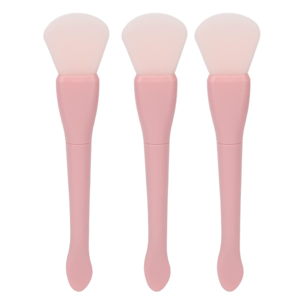 3PCS Double Head Mask Brush, Mask Beauty Body Cream Applicator Tool Flexible Soft Silicone DIY Face Mask Applicator, for Mud Clay Mask Body Lotion