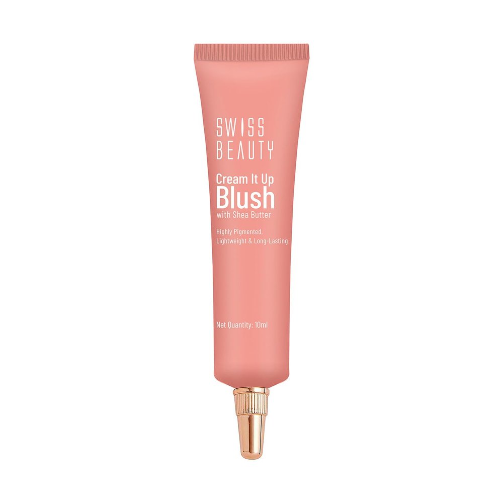 Swiss Beauty Cream It Up Blusher | Highly Pigmented | Long-lasting | Buildable & Blendable | All Skin Types | Shade- Rosy Cheeks, 10ml