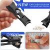 German Nail Clippers for Men with Catcher, Heavy Duty Toe Nail Clippers for Thick Nails Seniors, Portable Ultra Sharp Fingernail Clippers with Wide Mouth, Anti Splash Stainless Steel Nail Cutters view 3