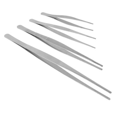 4pcs Tweezers Skid Serrated Tips Multipurpose Tweezers Craft Precision Work