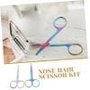 FOMIYES 2pcs Nose Hair Trimmer Eyebrow Scissors Rounded Tip Facial Hair Cutting Tool for Men and Women for Grooming Nose Eyebrows Beard view 3