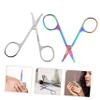 FOMIYES 2pcs Nose Hair Trimmer Eyebrow Scissors Rounded Tip Facial Hair Cutting Tool for Men and Women for Grooming Nose Eyebrows Beard view 4