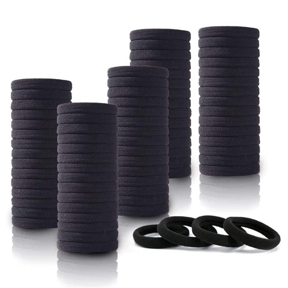 120 Pcs Ponytail Holder, Elastic Rubber Band Cotton Hair Elastic Rubber Bands for Pony | Tight, Non-slippery, Stretchable