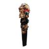 Florate Pearl Flower Sponge Headbands Full Cover Chunky Bead Crystal Stone Hair Accessories for Women Rhinestone Hairband Hair Band (black) view 3