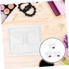 3pcs Eyelash Extension Practice Tray Face Model in ABS White view 4