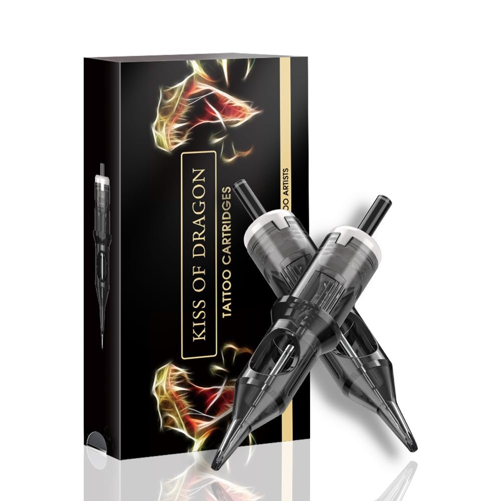 Tattoo Cartridge Needles #12 0.35mm 14 Round Liner Standard Disposable Tattoo Cartridges 20Pcs Needles for Professional Rotary Tattoo Pen Machine Supply