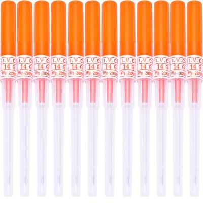 DJCIW 12PCS 14G Catheter Piercing Needles,Disposable 14 Gauge IV Catheter Hollow Needles for Ear Nose Belly Lip Eyebrow Tongue Nipple Cartilage Piercing