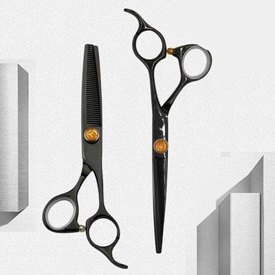 Barber Scissors Hairdressing Scissors Scissors Thinning Hairdressing Scissors Set Stainless Steel Conventional V-Shaped 40 Teeth