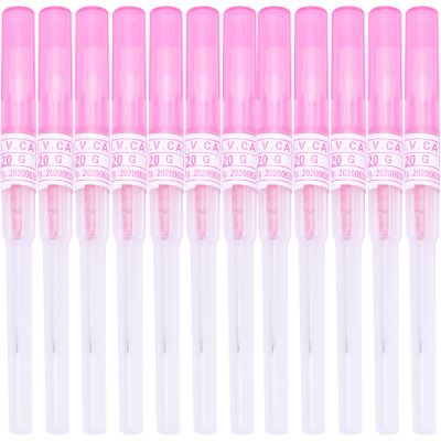 DJCIW 12PCS 20G Catheter Piercing Needles,Disposable 20 Gauge IV Catheter Hollow Needles for Ear Nose Belly Lip Eyebrow Tongue Nipple Cartilage Piercing