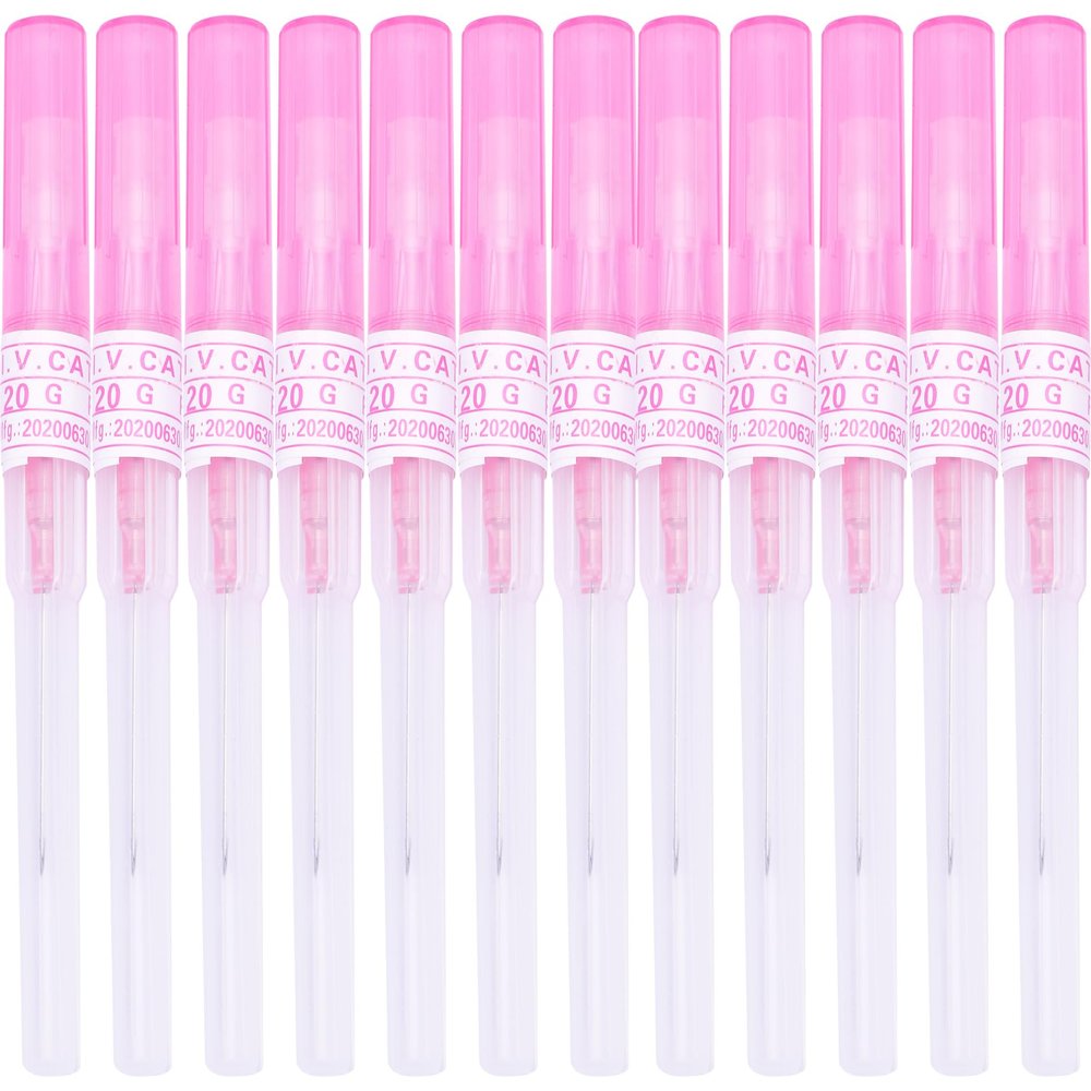 DJCIW 12PCS 20G Catheter Piercing Needles,Disposable 20 Gauge IV Catheter Hollow Needles for Ear Nose Belly Lip Eyebrow Tongue Nipple Cartilage Piercing