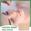 Wooden Wax Sticks Eyebrow Lip Nose Waxing Sticks Small Wax Spatulas Applicator Wood Craft Sticks for Hair Removal and Smooth Skin Spa and Home Usage view 2